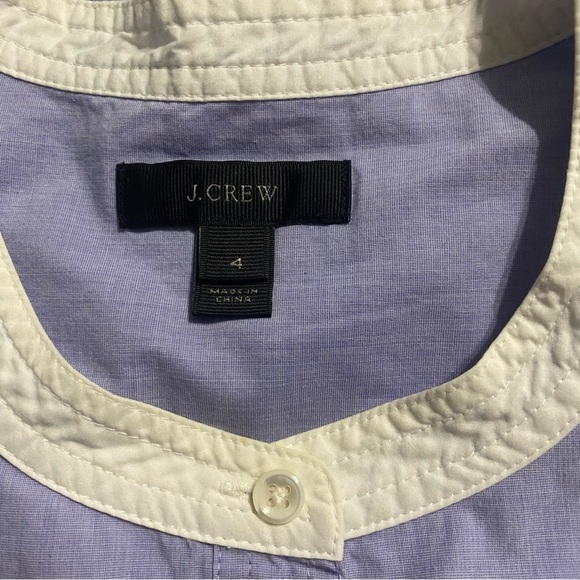 J Crew Gathered Popover in End-on-end Cotton Light Blue - Picture 5 of 7